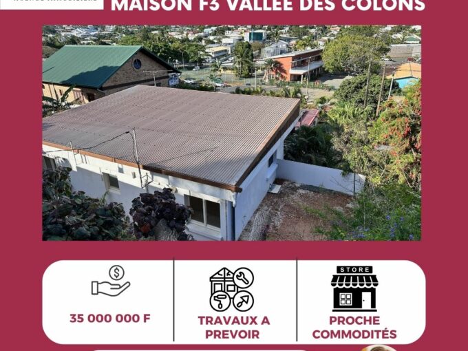 Maison F3 Vallée des Colons